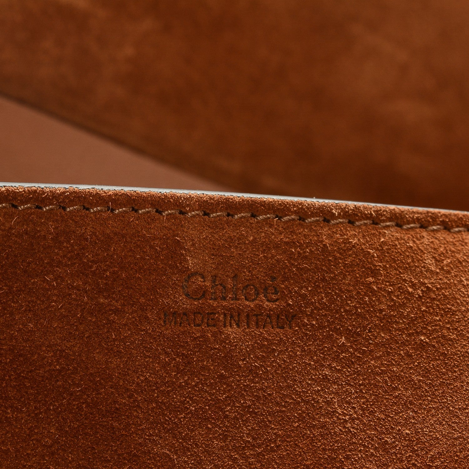 Chloe Suede Smooth Calfskin Studded Drew Shoulder Bag Caramel 6 of 6