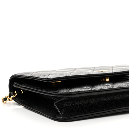 Chanel Caviar Quilted Wallet On Chain WOC Black 9 of 11