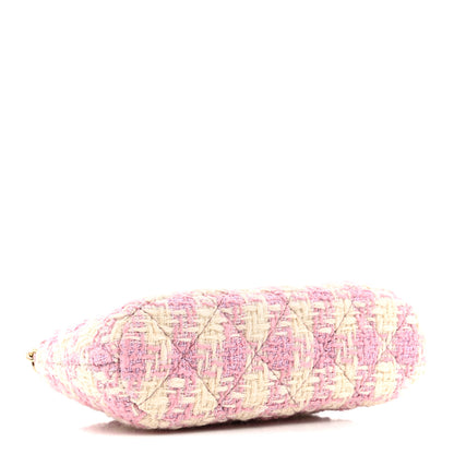 Chanel Tweed Quilted Mini Clutch With Chain Pink 4 of 10