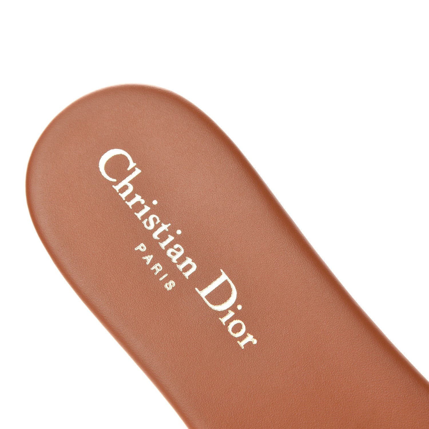 Christian Dior Calfskin D-Club Mule Sandal 38.5 Dark Tan 8 of 11