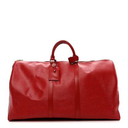 Louis Vuitton Epi Keepall 55 Castillan Red 1 of 10