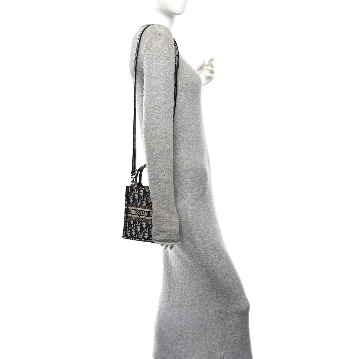Oblique Mini Book Tote Phone Bag Blue