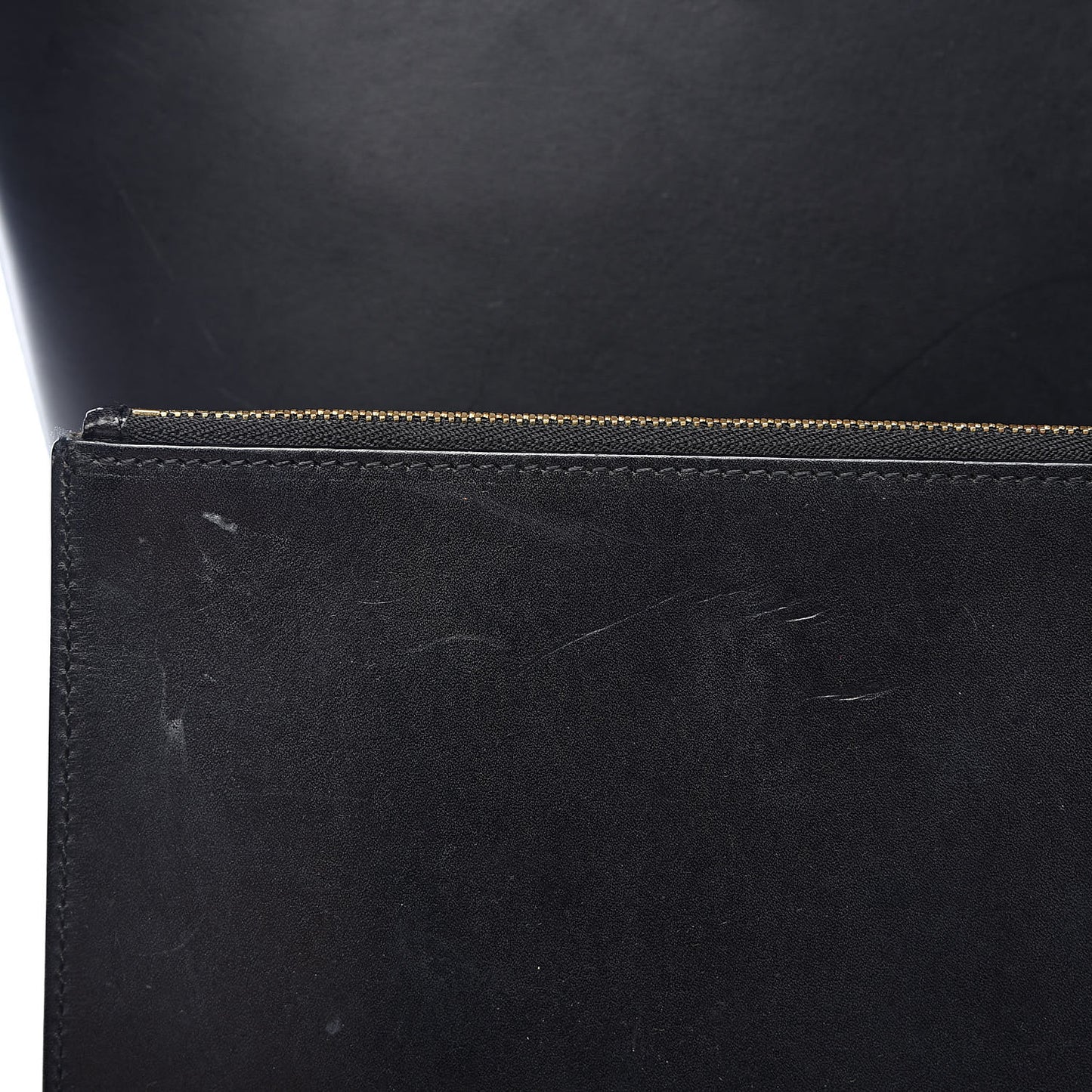 Calfskin Large Shopping Tote Black Flamma