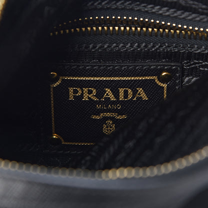 Prada Tessuto Nylon Saffiano Vela Crossbody Bag Black 6 of 9