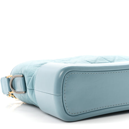 Chanel Aged Calfskin Quilted Medium Gabrielle Hobo Light Blue 8 of 9