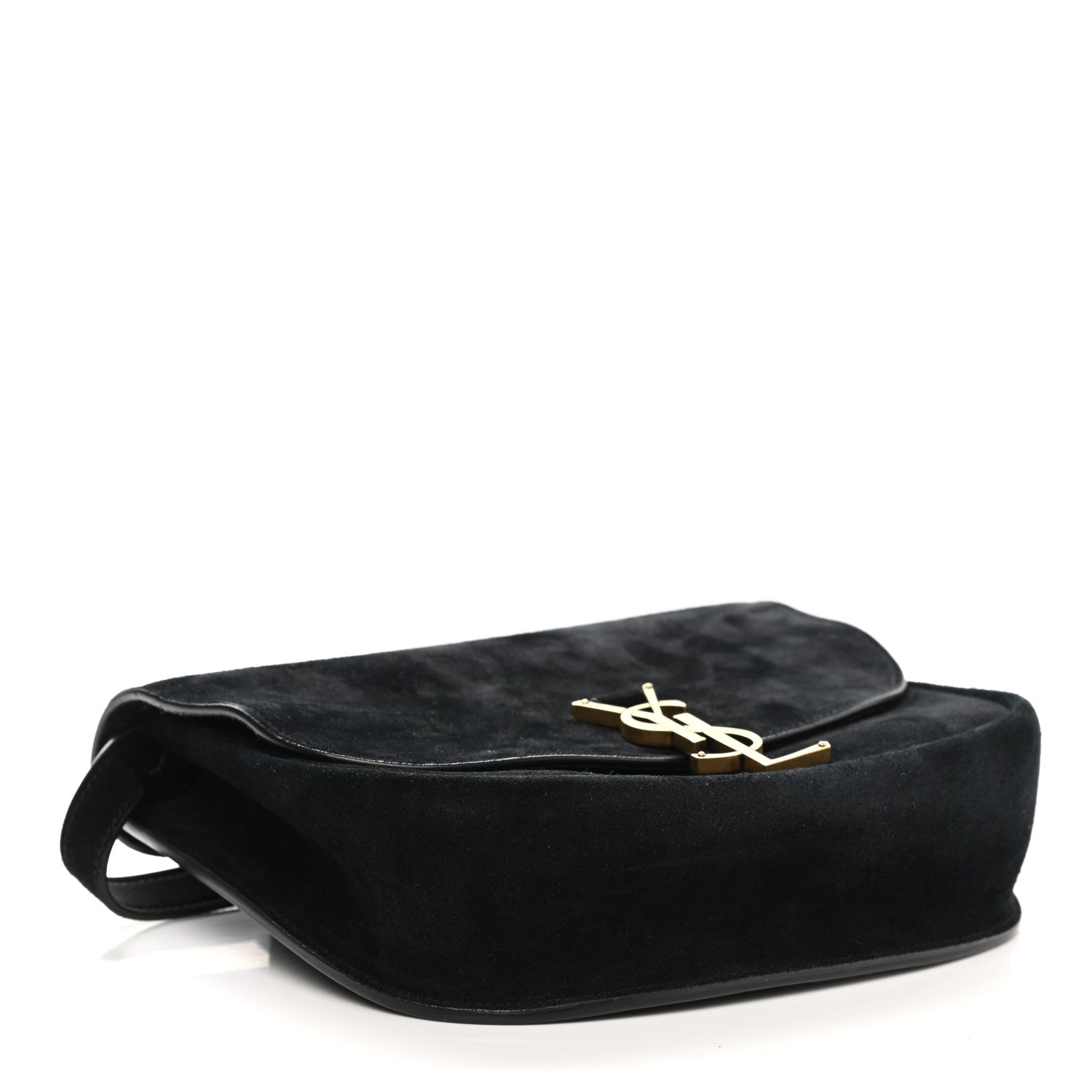 Saint Laurent Suede Calfskin Monogram Medium Kaia Satchel Black 4 of 10