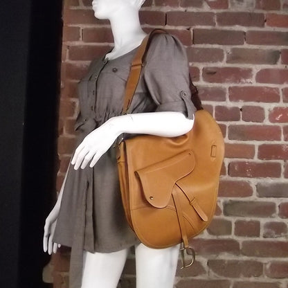 Christian Dior Leather Baudrier Saddle Bag 2 of 10