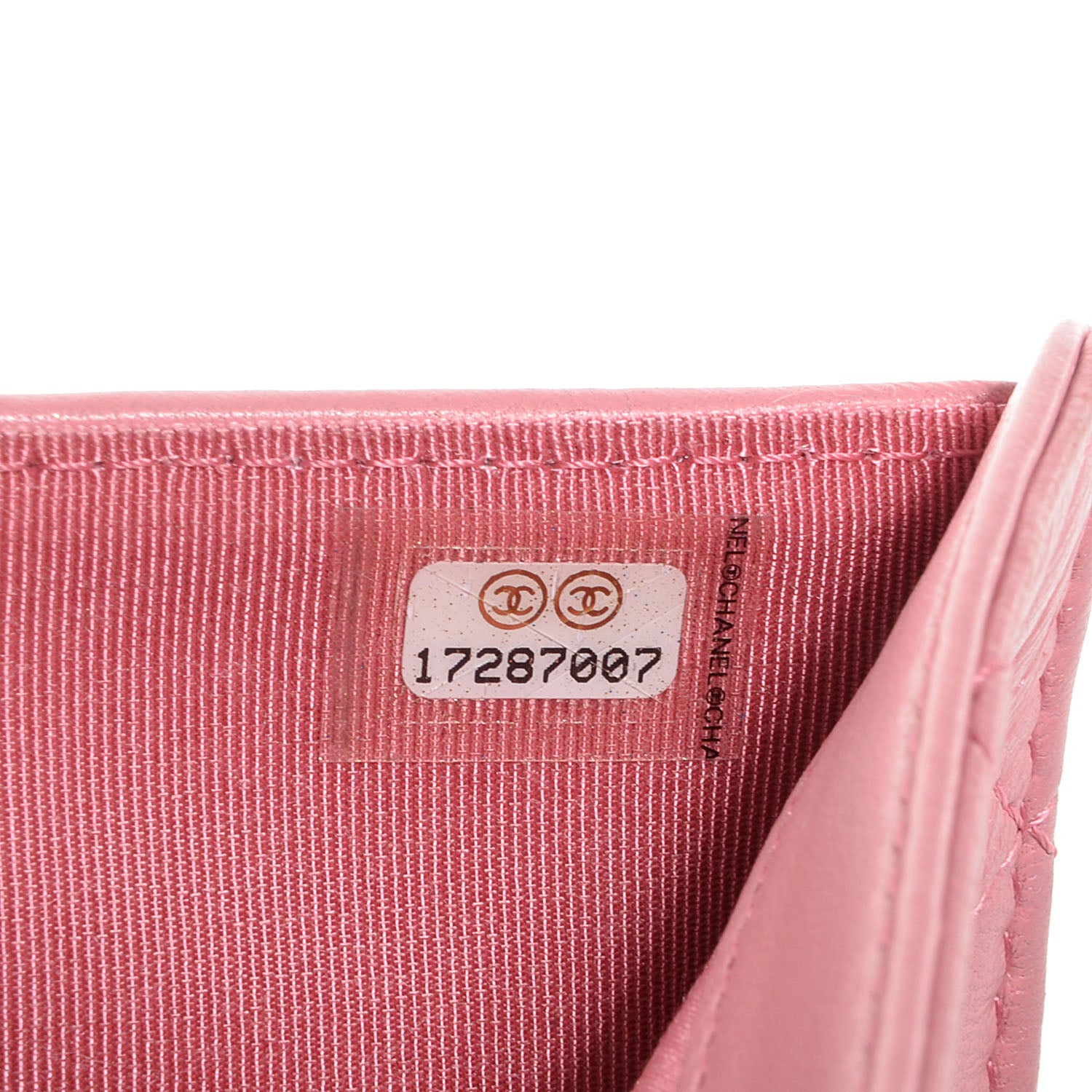 Chanel Lambskin Quilted Yen Wallet Pink 9 of 9