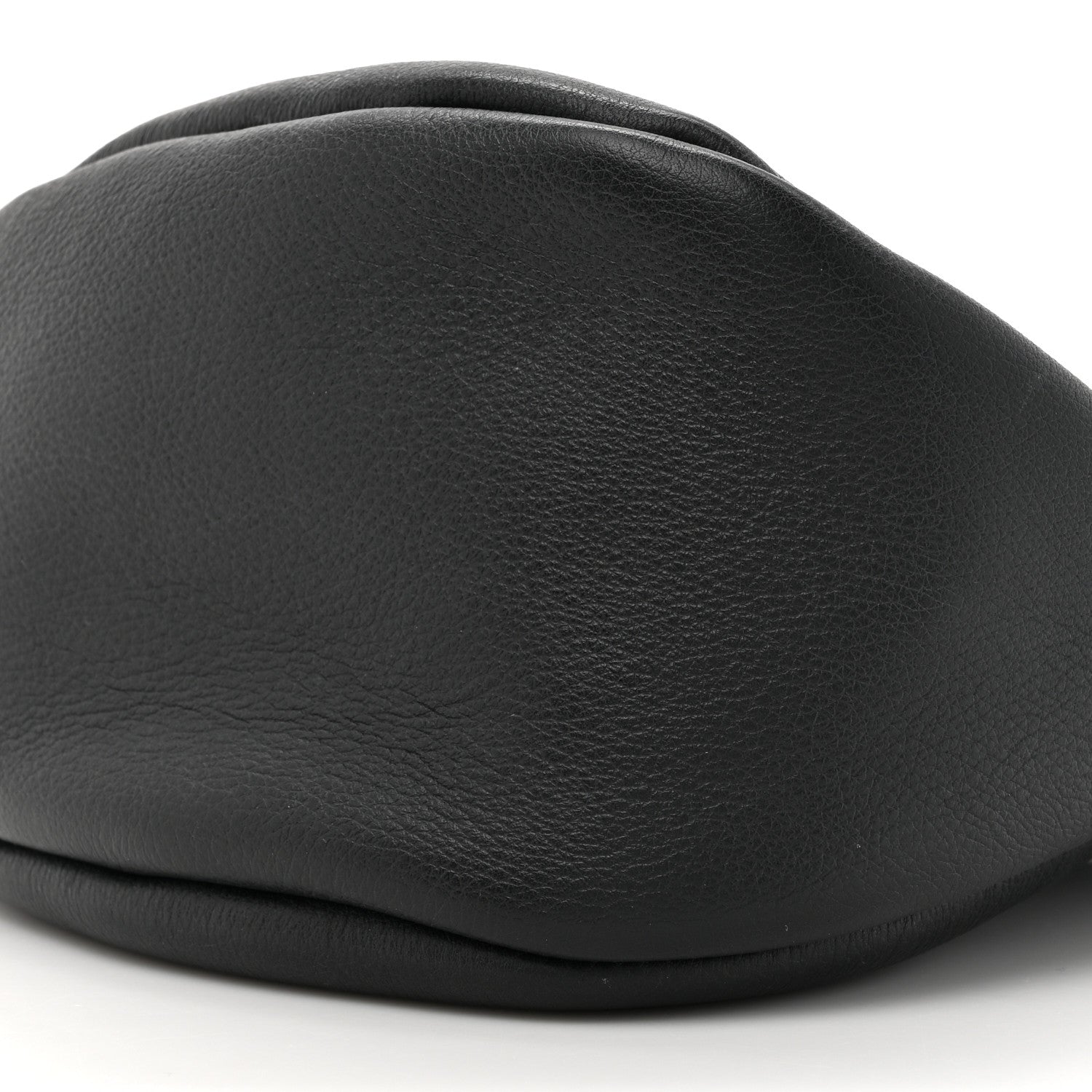The Row Smooth Calfskin Small Slouchy Banana Bag Black 8 of 9