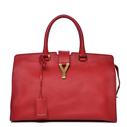 Saint Laurent Calfskin Medium Classic Y Cabas Red 1 of 10