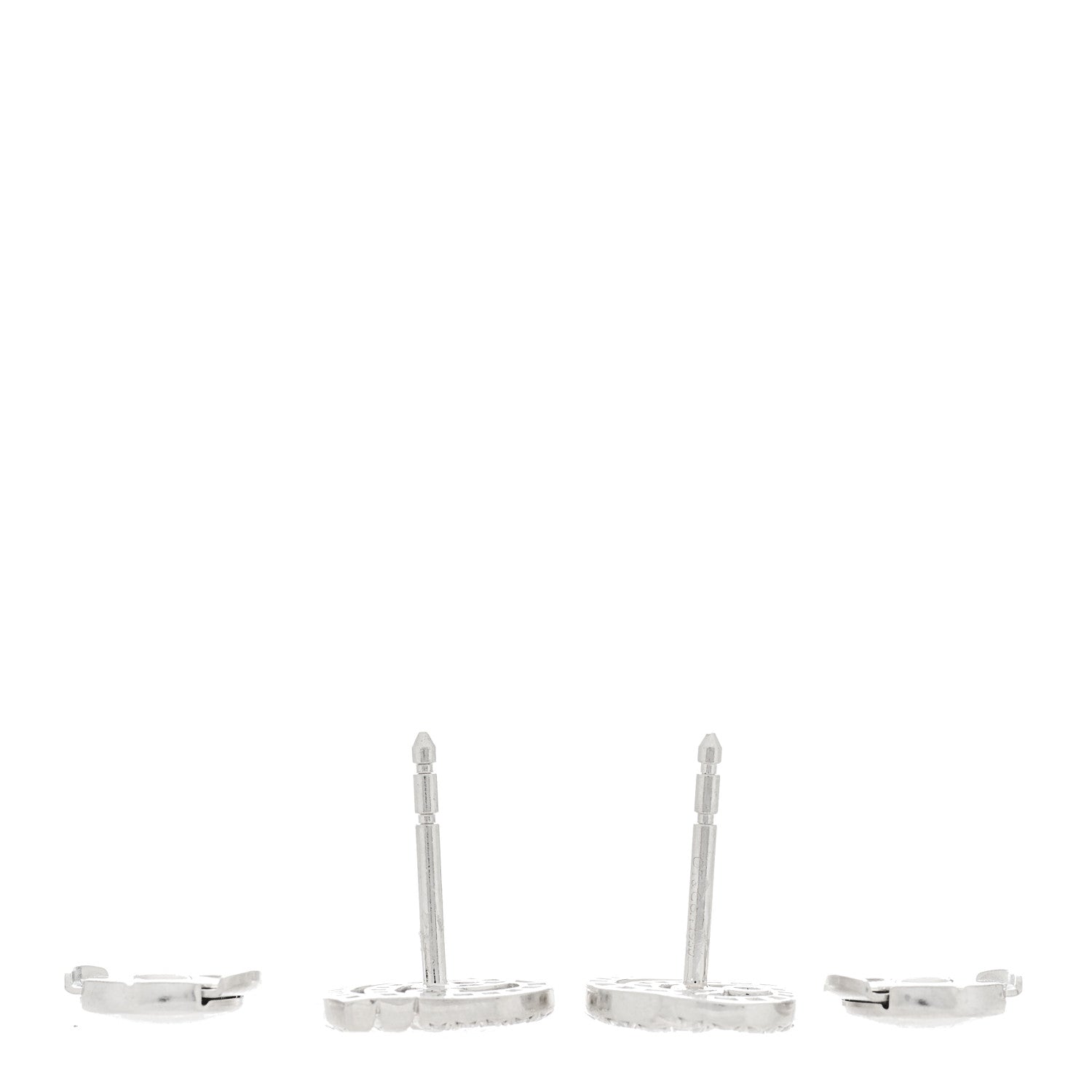 Tiffany Platinum Diamond Enchant Heart Earrings 3 of 4