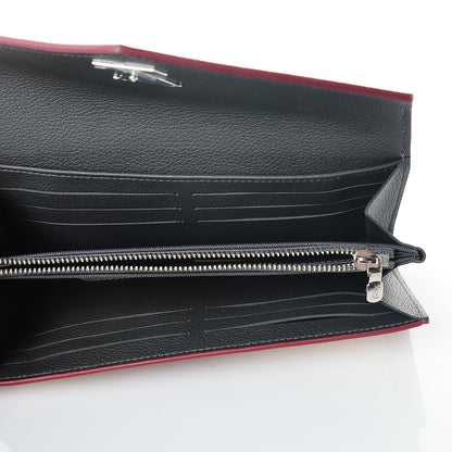 Louis Vuitton Soft Calfskin My Lockme Wallet Lie De Vin Etain Creme 5 of 7