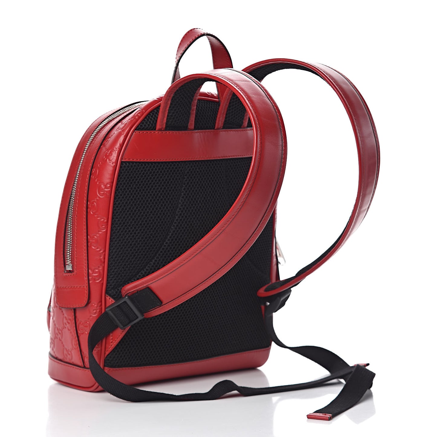 Guccissima Signature Small Day Backpack Hibiscus Red