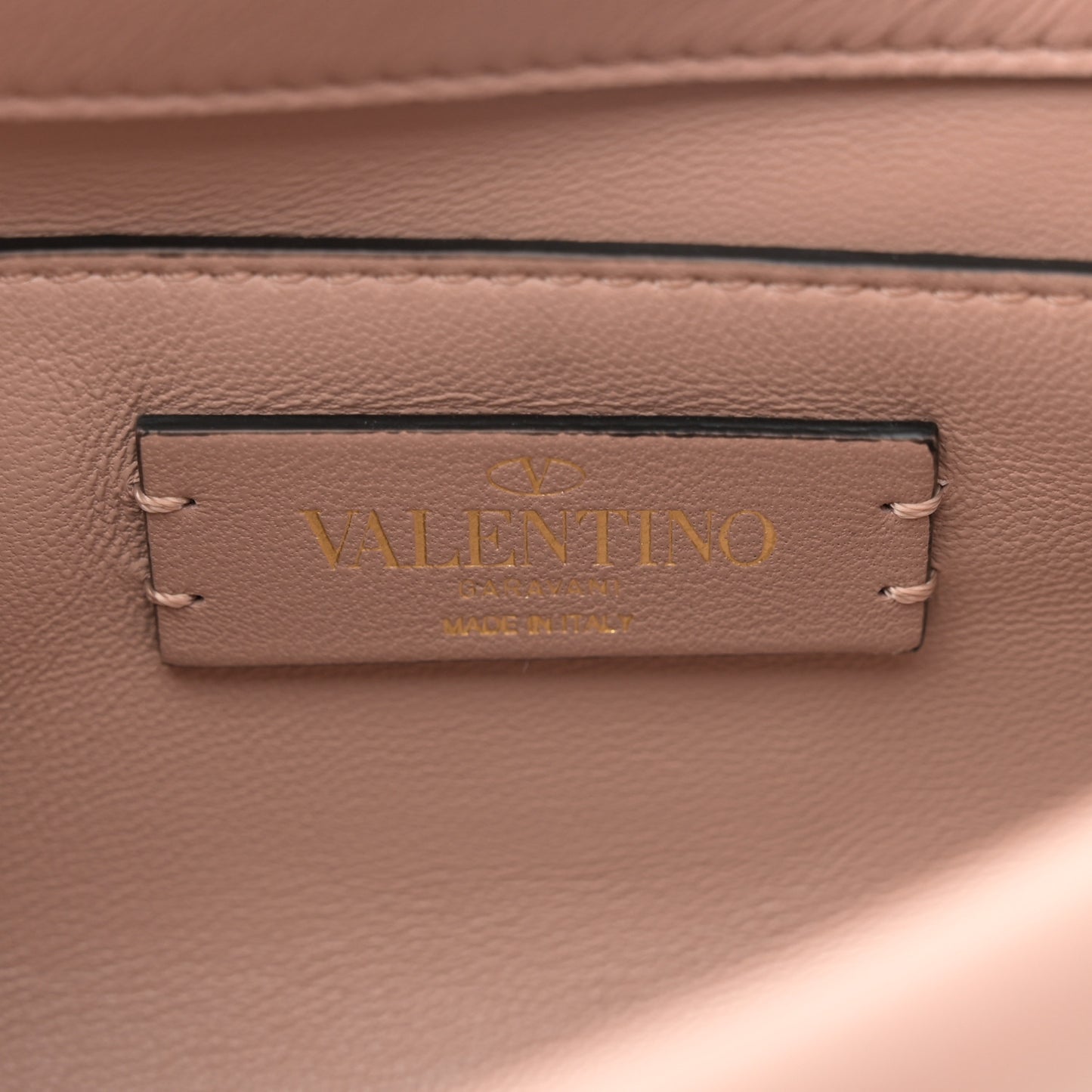 Nappa Small Roman Stud Shoulder Bag Rose Cannelle