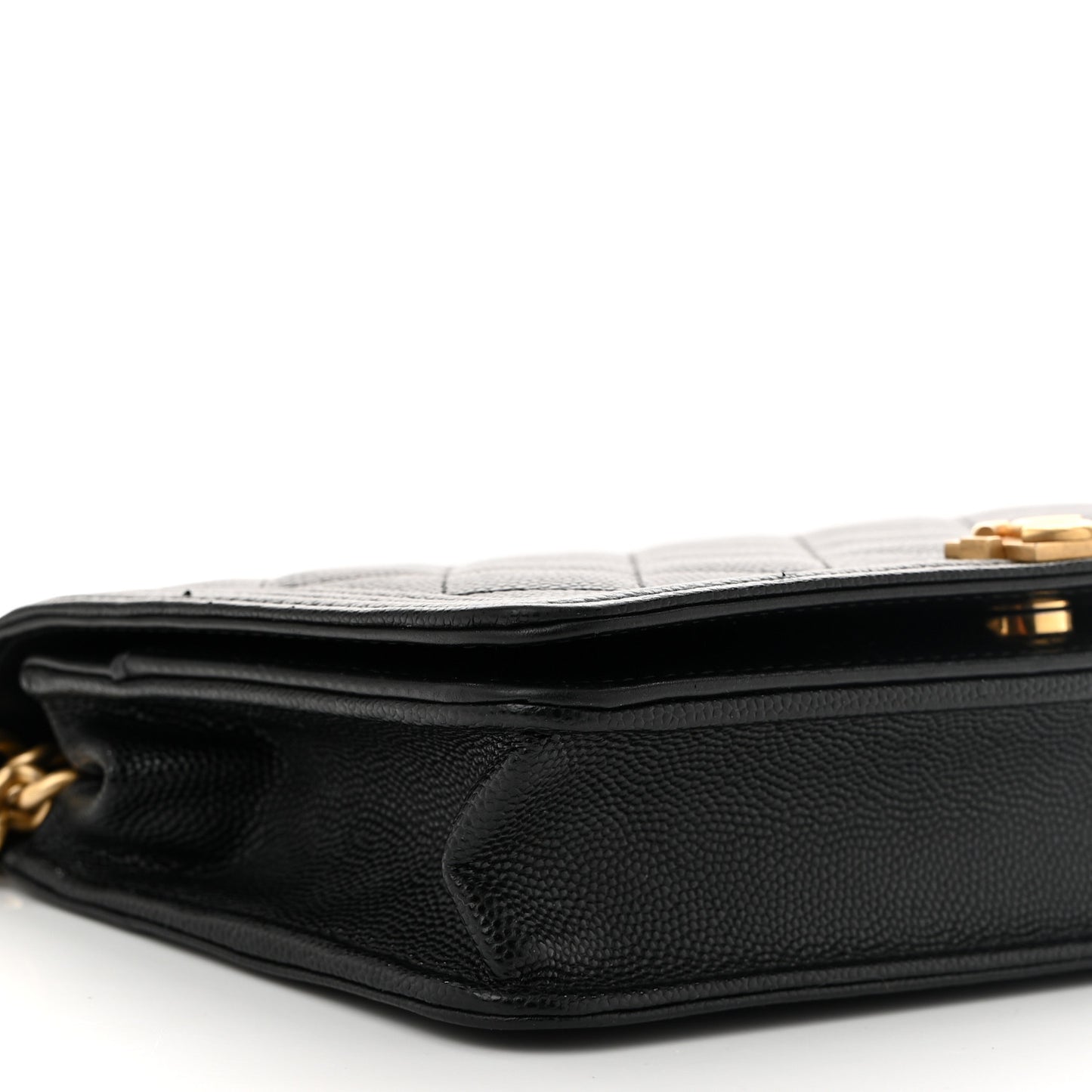 Caviar Quilted Boy Wallet On Chain WOC Black