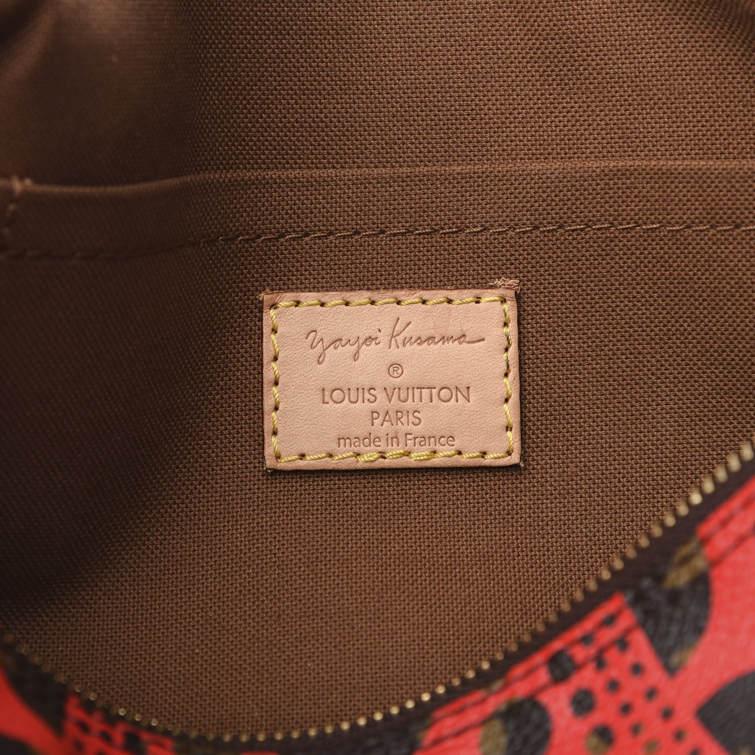 Louis Vuitton Monogram Kusama Pumpkin Dots Papillon 30 Red 8 of 11