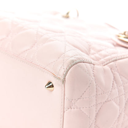 Christian Dior Lambskin Cannage Medium Lady Dior Light Pink 9 of 19