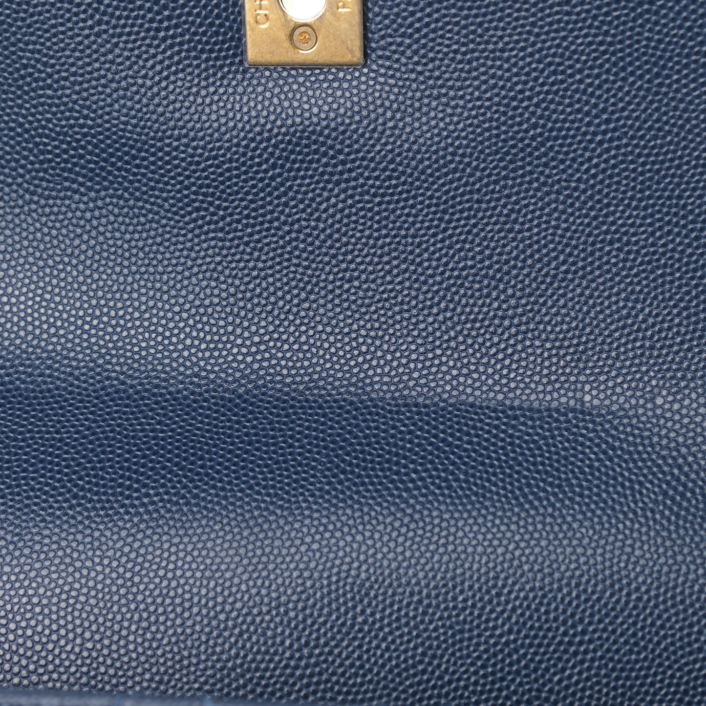 Caviar Quilted Mini Coco Handle Flap Navy Blue