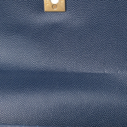 Chanel Caviar Quilted Mini Coco Handle Flap Navy Blue 10 of 12