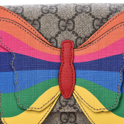 Gucci GG Supreme Monogram Childrens Rainbow Butterfly Belt Bag 10 of 10