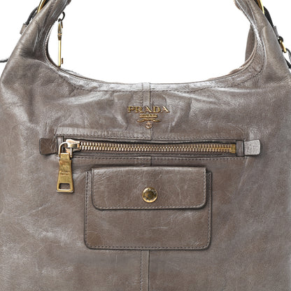 Prada Vitello Shine Hobo Argilla 7 of 9