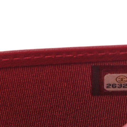 Chanel Caviar Quilted Boy Yen Wallet Burgundy 9 of 10