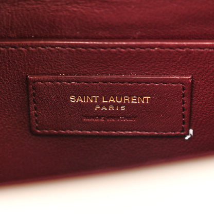 Saint Laurent Smooth Calfskin Medium Classic Monogram Cassandra Top Handle Crema Soft Rouge Legion 6 of 19