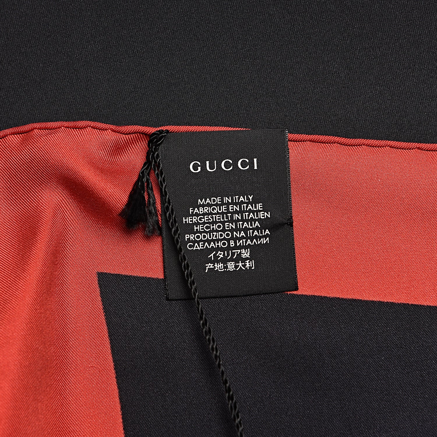 Gucci Silk GG Diamond Square Scarf Black 5 of 6
