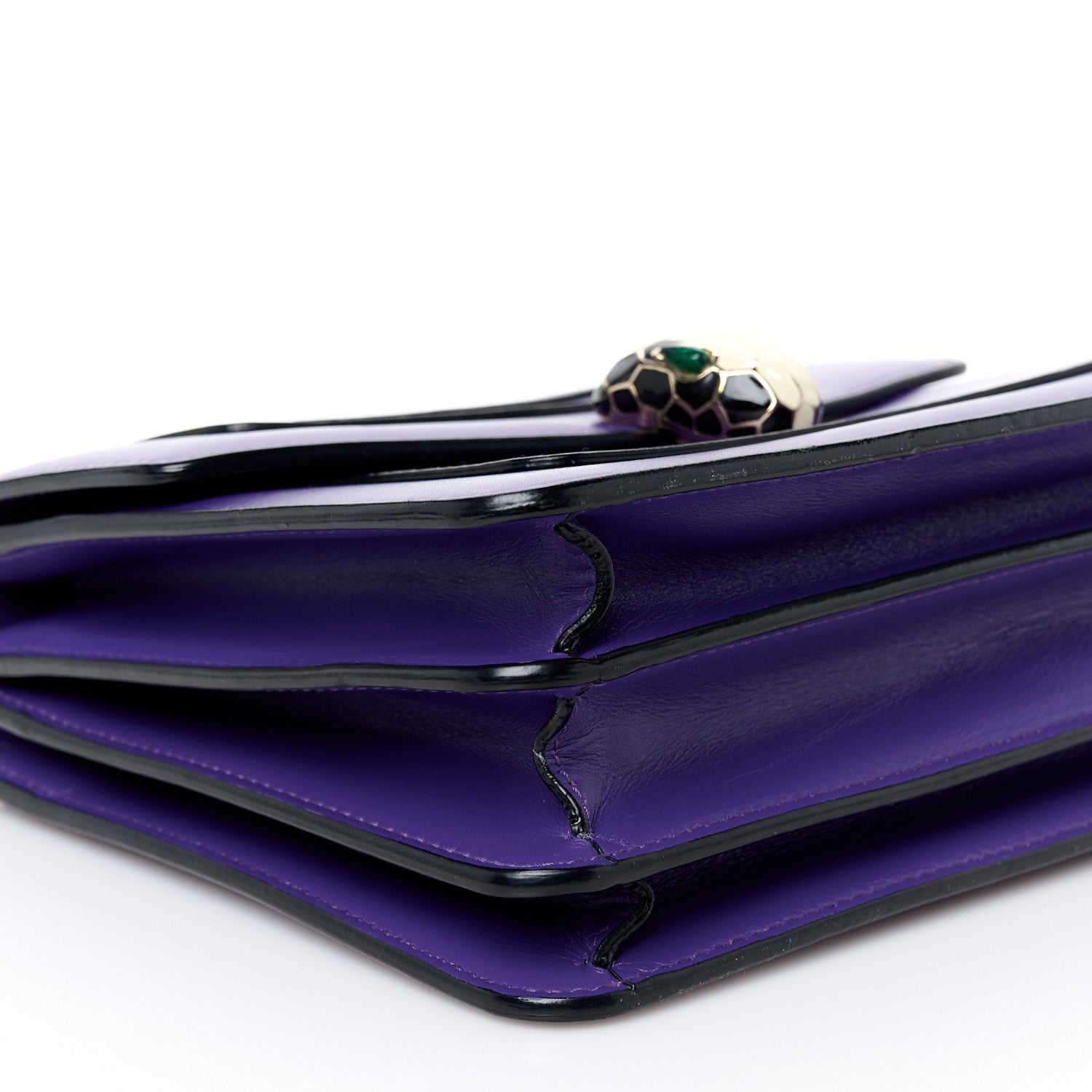 Bulgari Calfskin Serpenti Forever Top Handle Purple 9 of 10