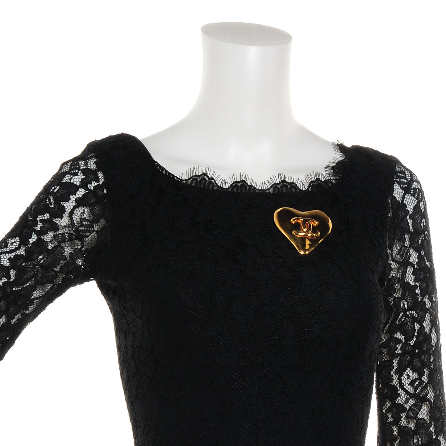 CC Heart Brooch Gold