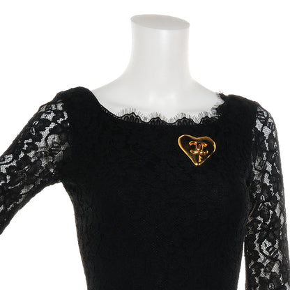 Chanel CC Heart Brooch Gold 2 of 5