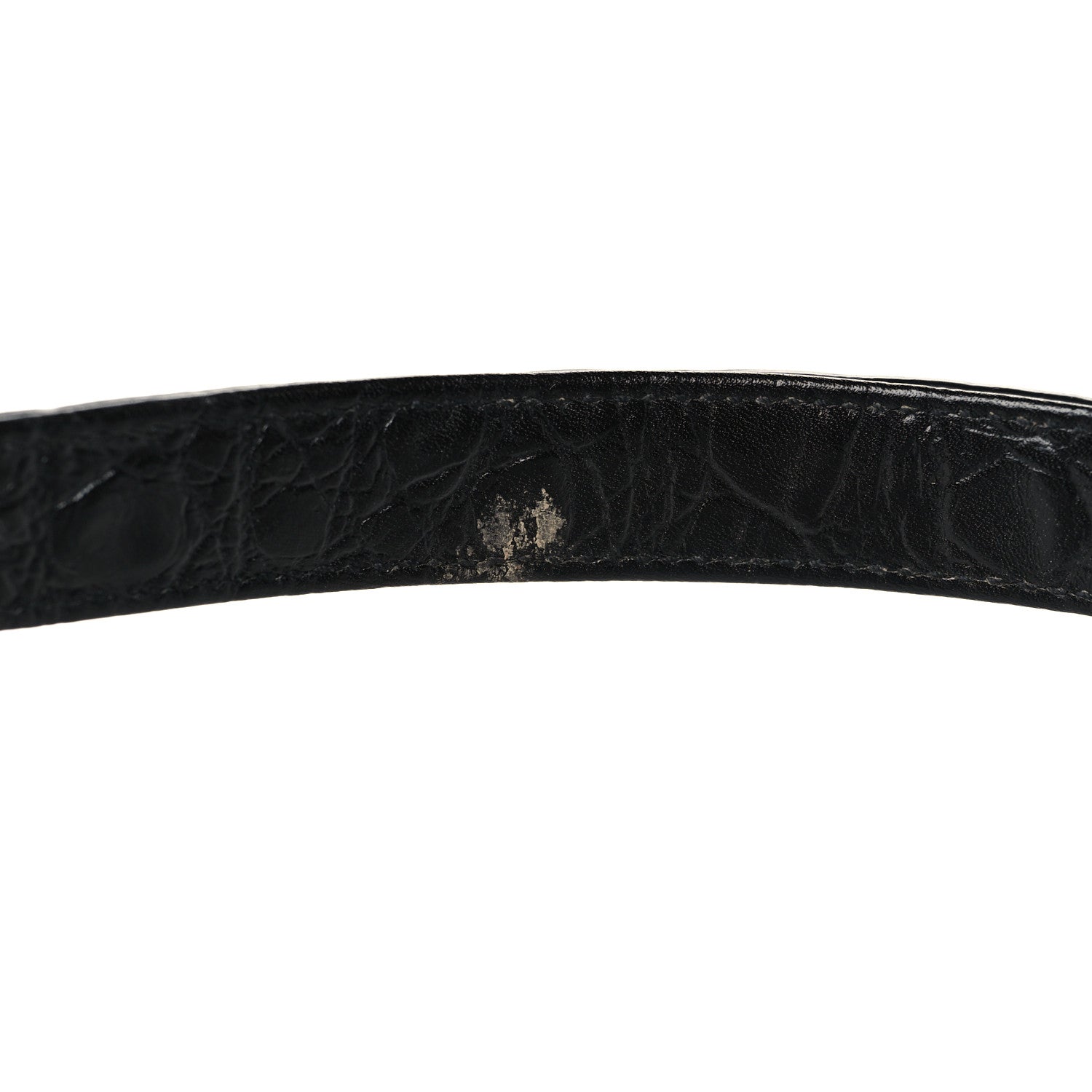 Saint Laurent Calfskin Crocodile Embossed Le 5 A 7 Hobo Black 10 of 10