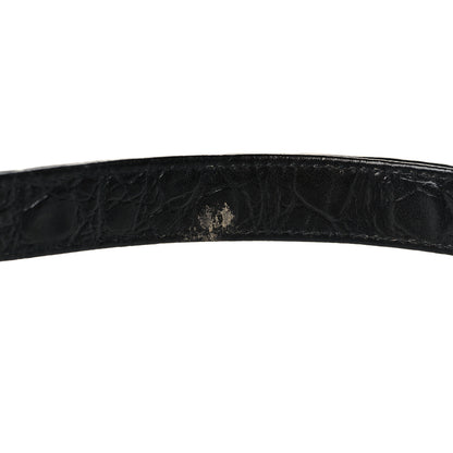 Saint Laurent Calfskin Crocodile Embossed Le 5 A 7 Hobo Black 10 of 10