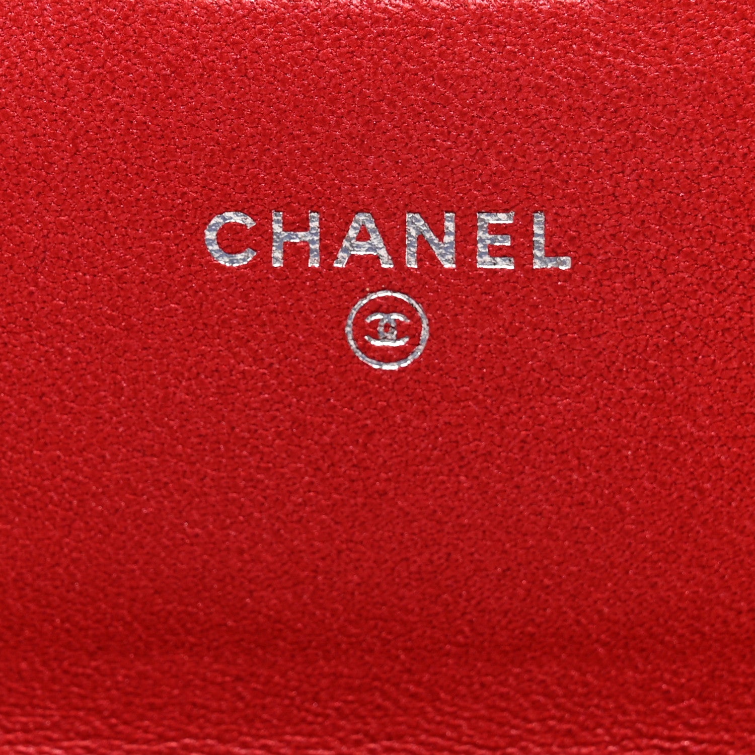 Chanel Lizard Wallet On Chain WOC Red 6 of 11