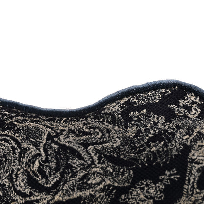 Christian Dior Canvas Toile De Jouy Embroidered Medium Lady D-Lite Navy 7 of 10