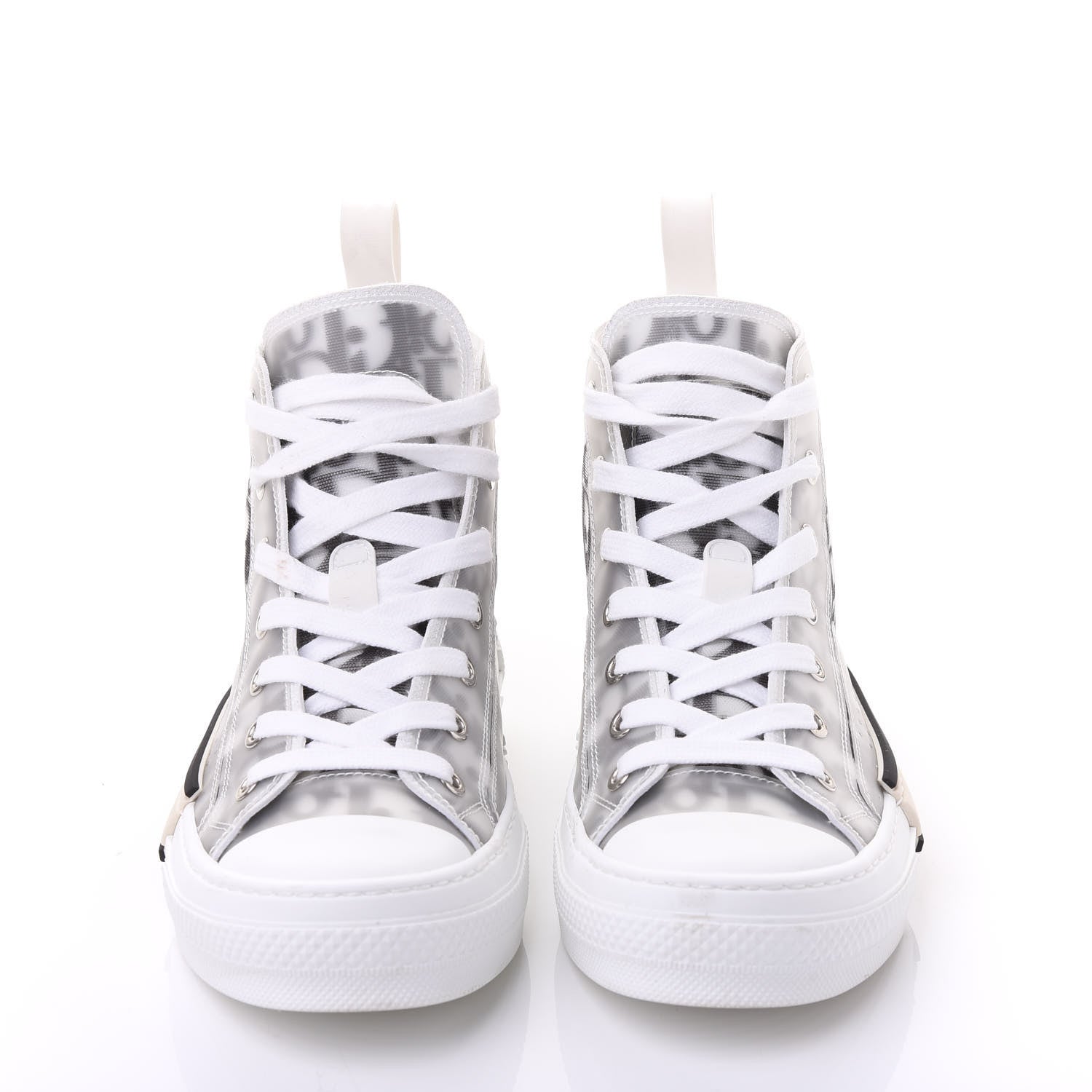 Christian Dior Technical Canvas Oblique B23 Sneaker 35 White Black 2 of 10