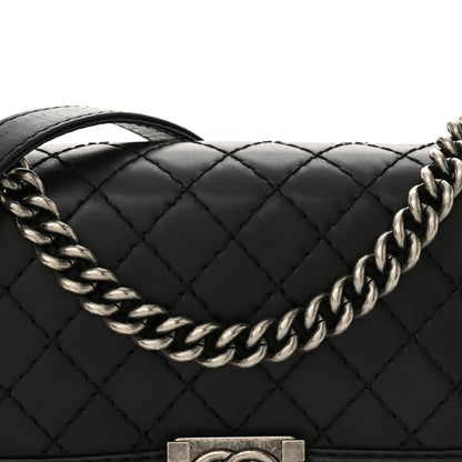 Chanel Calfskin Stitched Medium Boy Flap Black 8 of 11