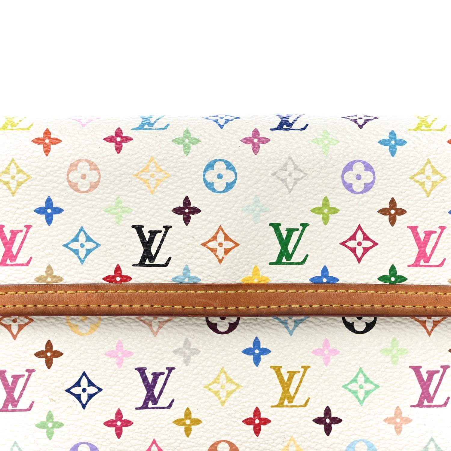 Louis Vuitton Monogram Multicolor Porte Tresor International Wallet White 7 of 10