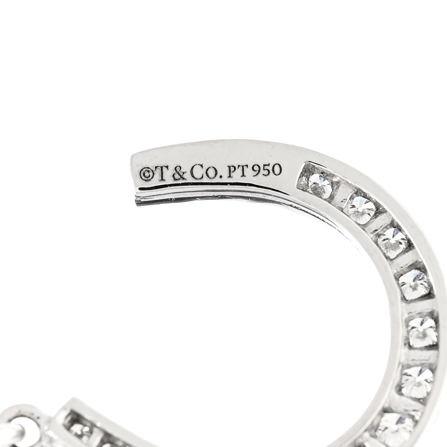Platinum Diamond Horseshoe Charm