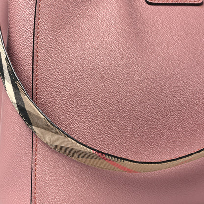 Burberry Soft Grain Calfskin Medium Buckle Tote Dusty Pink 9 of 10