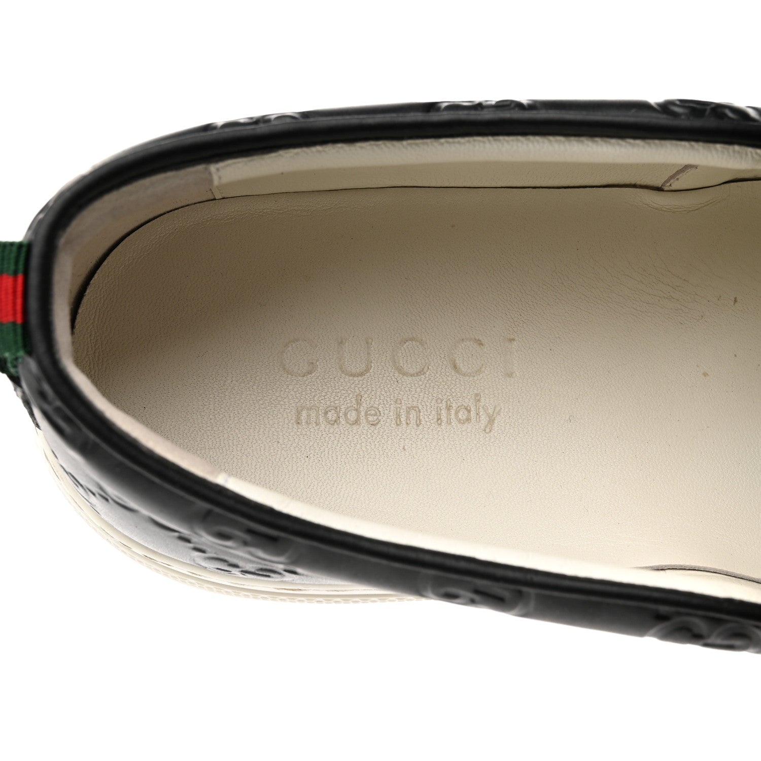 Gucci Guccissima Mens Dublin Slip On Sneakers 7.5 Black 6 of 11