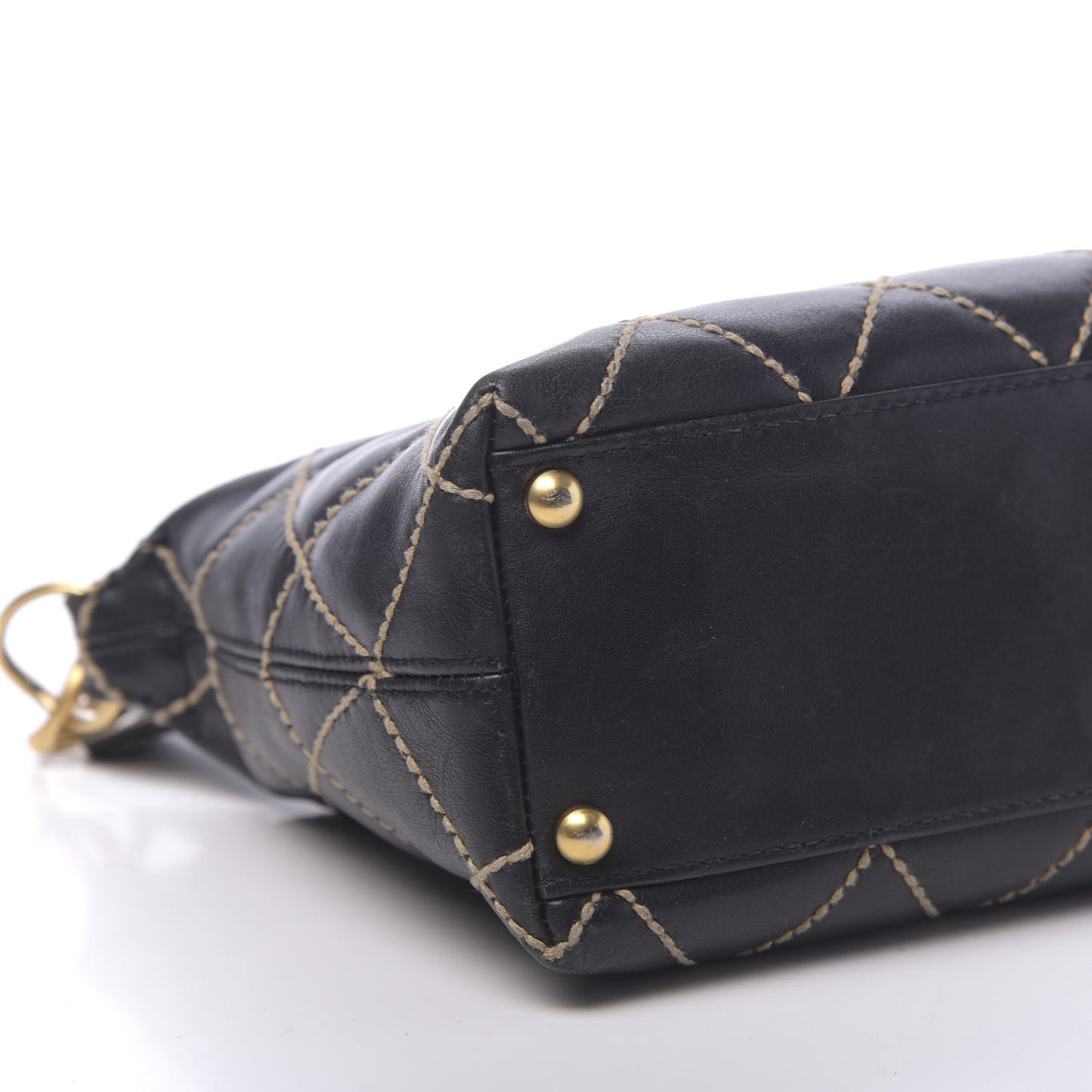 Calfskin Wild Stitch Hobo Black