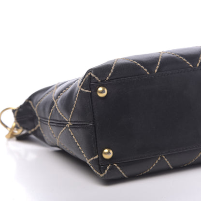 Chanel Calfskin Wild Stitch Hobo Black 12 of 15