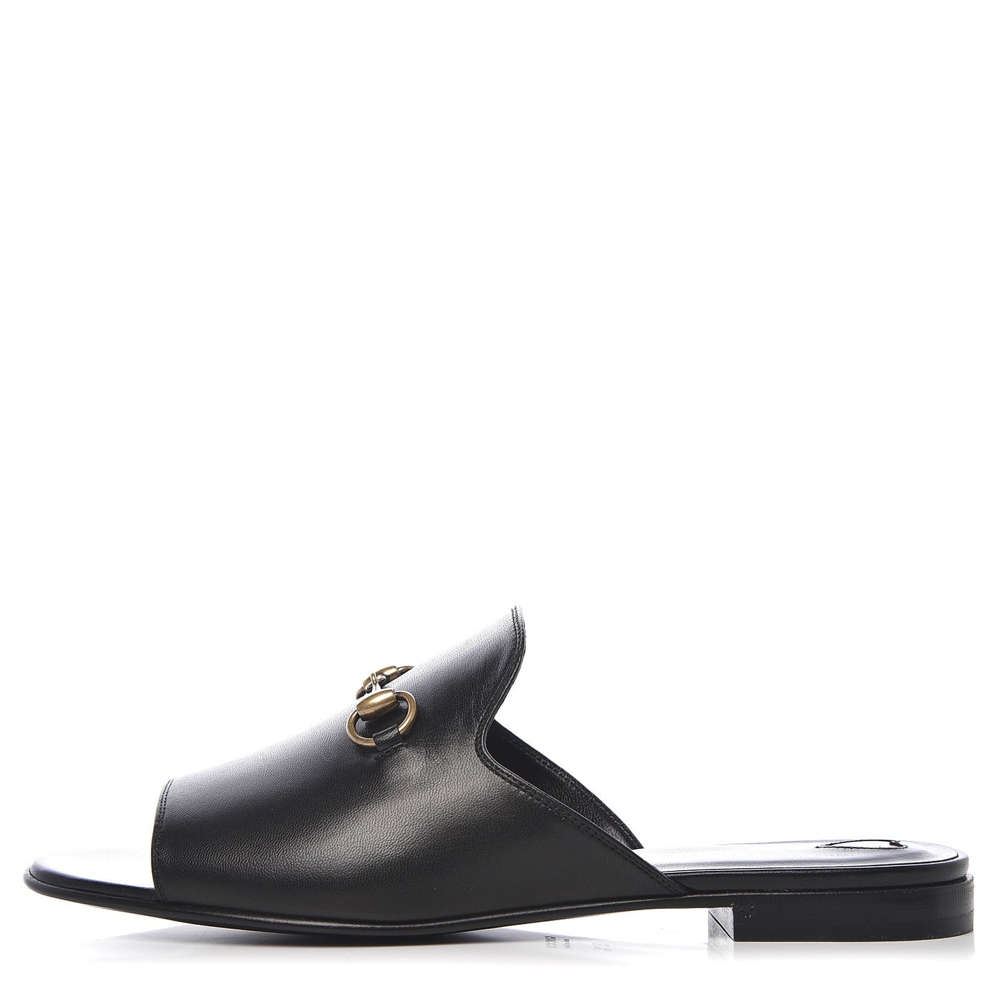 Malaga Kid Horsebit Slide Sandals 37.5 Black