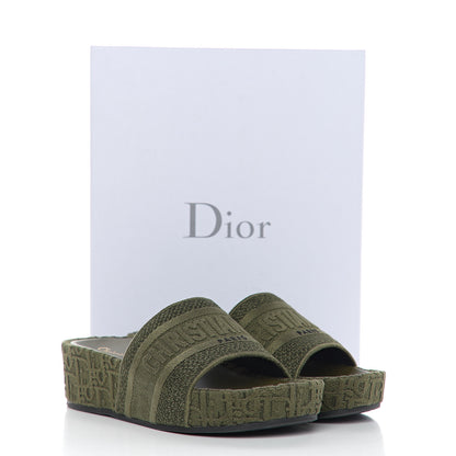 Christian Dior Oblique Denim D-Way Platform Sandal 38 Kaki 9 of 9