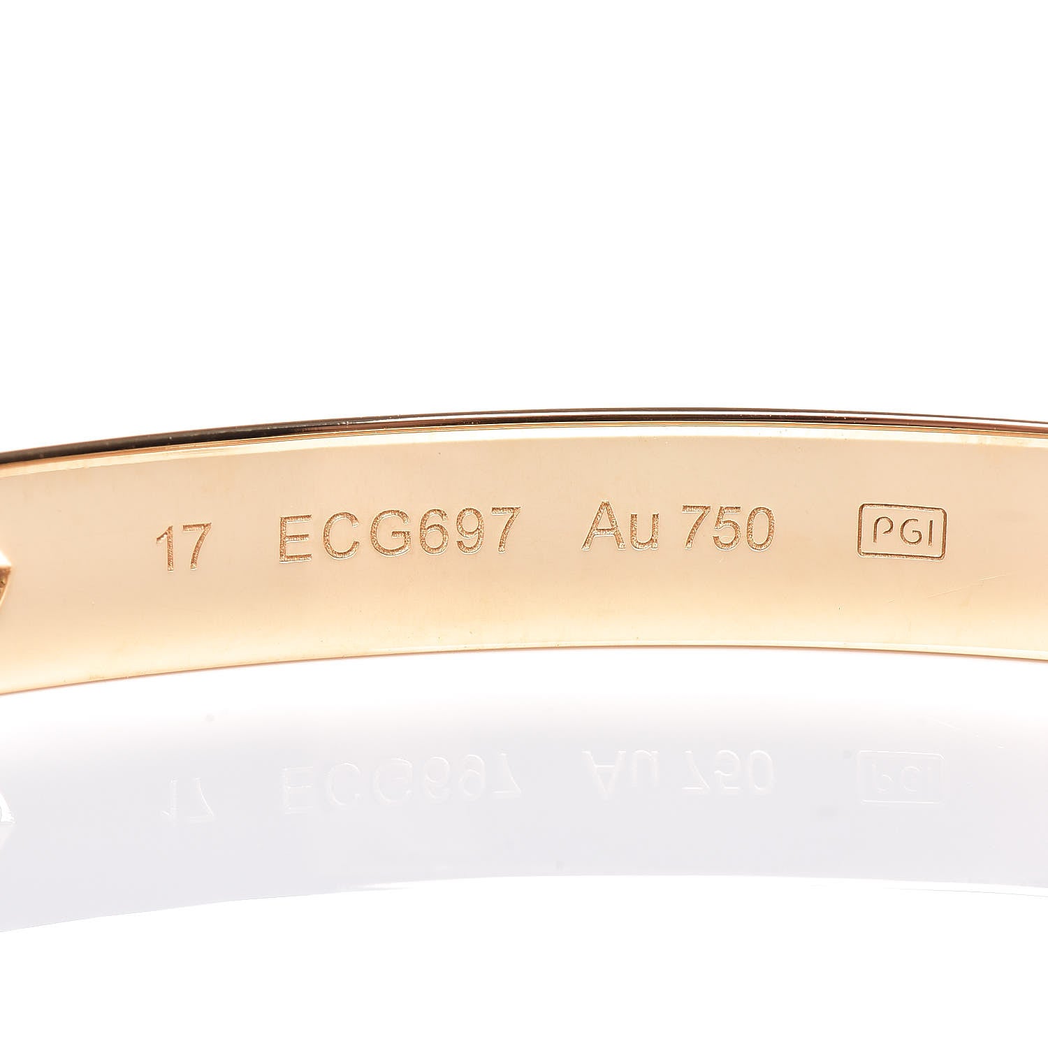 Cartier 18K Yellow Gold 4 Diamond LOVE Bracelet 17 4 of 7