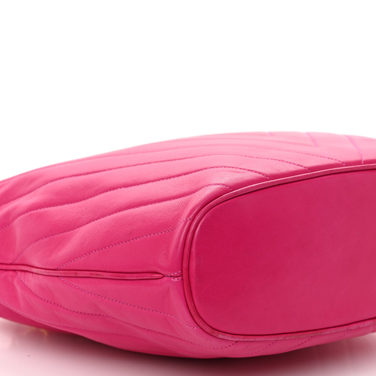 Lambskin Chevron Quilted Shoulder Bag Pink