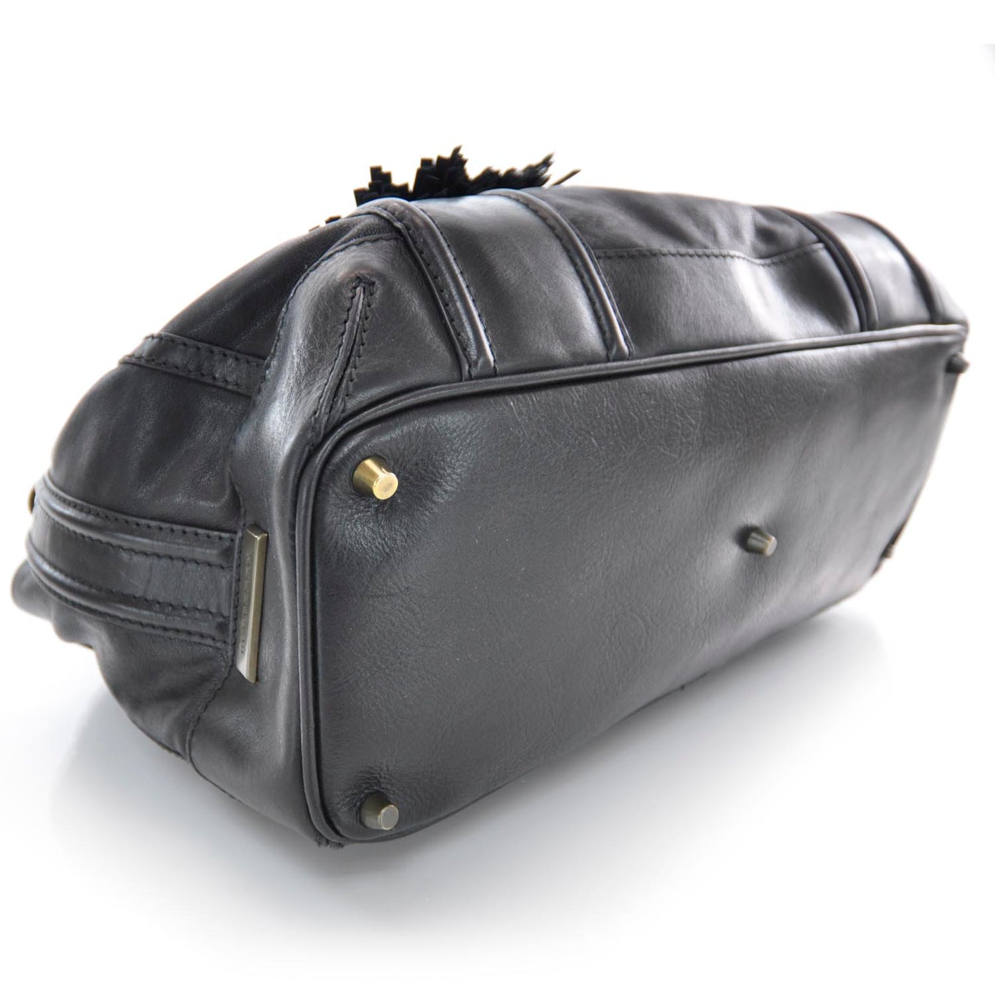 Leather Large Collins Tote Black