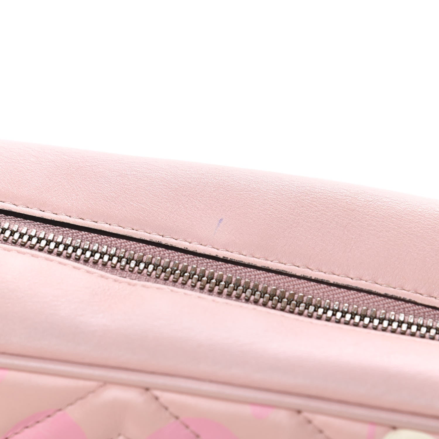 Gucci Calfskin Matelasse GucciGhost Medium GG Marmont Chain Shoulder Bag Perfect Pink Rosa Ivory 5 of 8