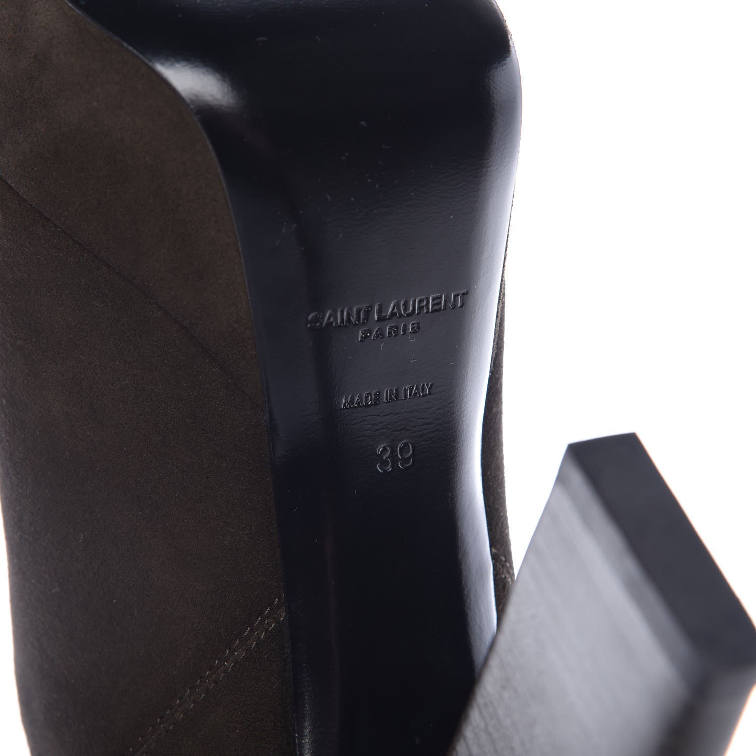 Saint Laurent Suede Soho 95 Chelsea Ankle Boot 39 Haunting Green 6 of 9